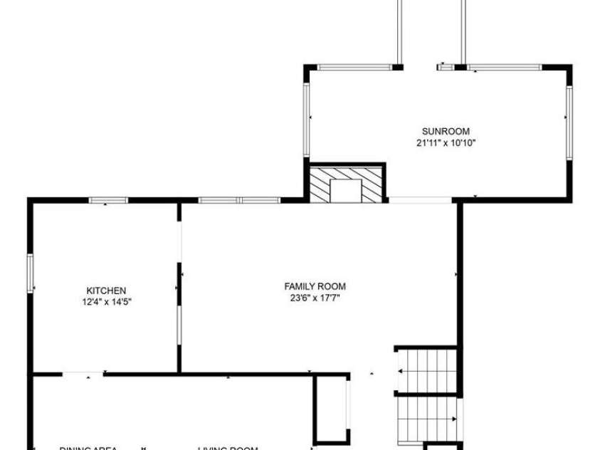 885 Roy Cline Road, Rockwell, NC 28138.  MLS# CAR4268618, YatesRealty ID 18819. Main Floor Sketch