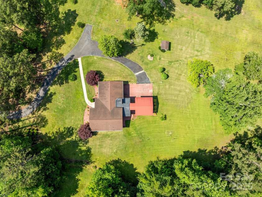 885 Roy Cline Road, Rockwell, NC 28138.  MLS# CAR4268618, YatesRealty ID 18819. Overhead view