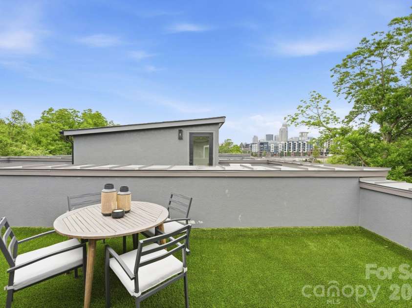 610 16th Street, Charlotte, NC 28206.  MLS# CAR4328794, YatesRealty ID 1883. Rooftop terrace example of staged model - example only.