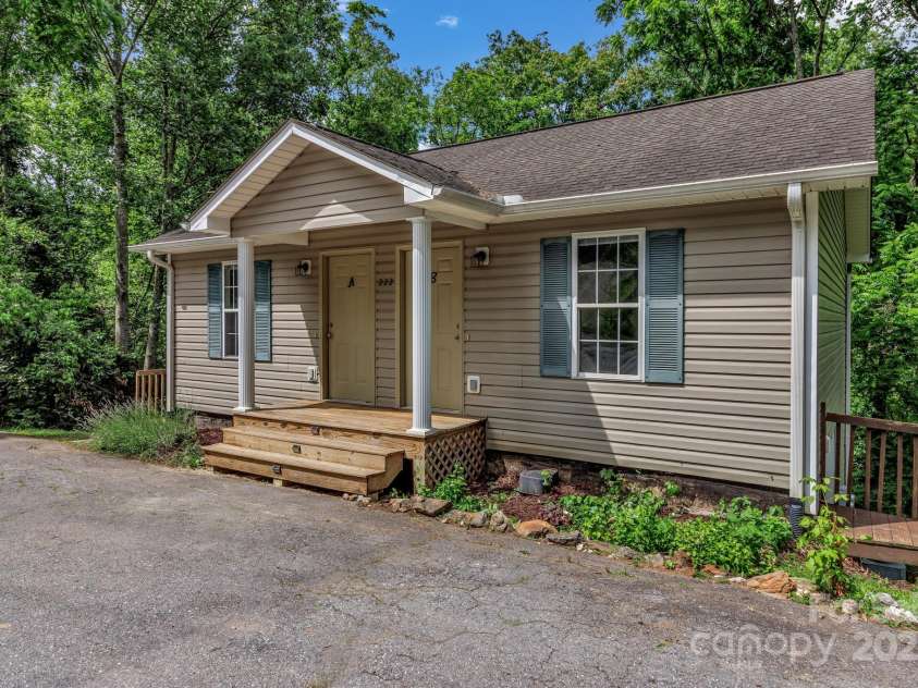 222 New Stock Road, Weaverville, NC 28787.  MLS# CAR4266697, YatesRealty ID 18833. Duplex Exterior