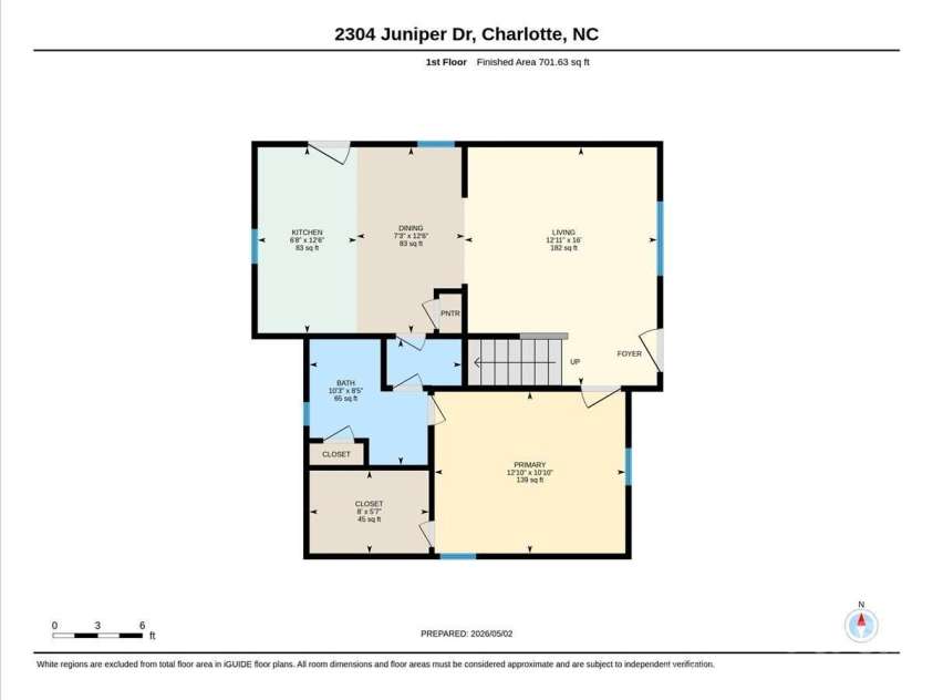 2304 Juniper Drive, Charlotte, NC 28269.  MLS# CAR4376071, YatesRealty ID 18833. 