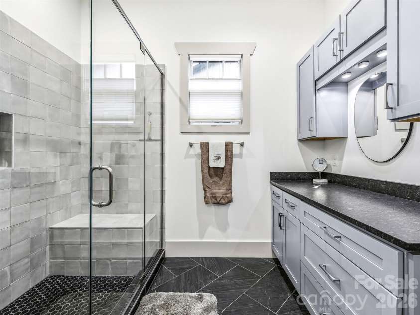 80 Caledonia Road, Asheville, NC 28803.  MLS# CAR4357837, YatesRealty ID 18834. Primary bath