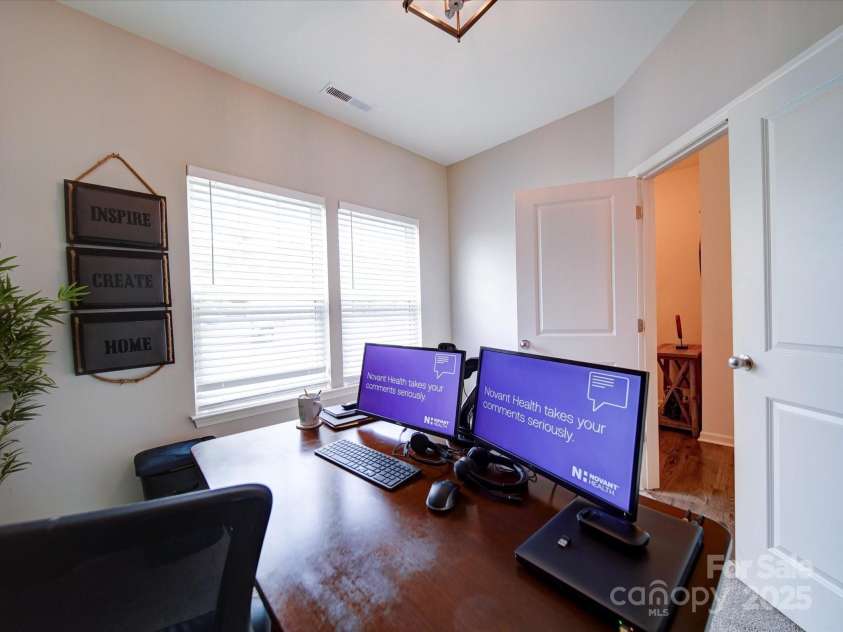 5121 Arbordale Way, Mount Holly, NC 28120.  MLS# CAR4269641, YatesRealty ID 18852. Second View of the Office. Notice the French Doors Entry