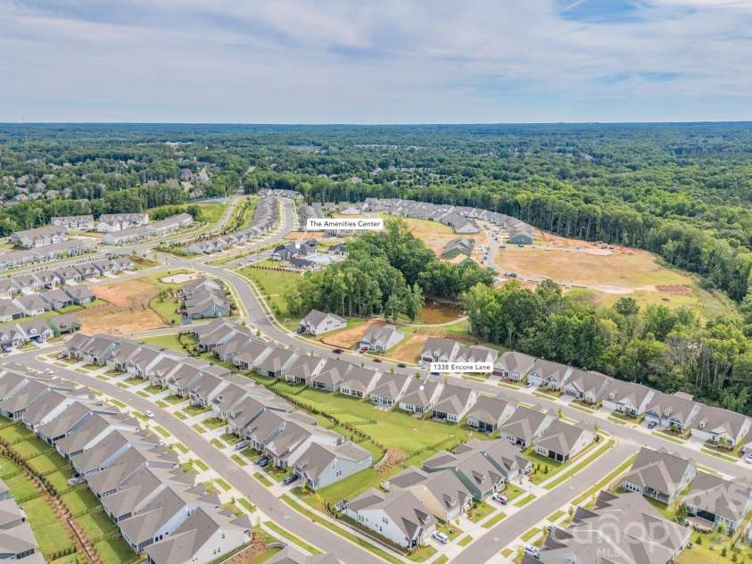 1338 Encore Lane, Waxhaw, NC 28173.  MLS# CAR4395212, YatesRealty ID 18890. Aerial 