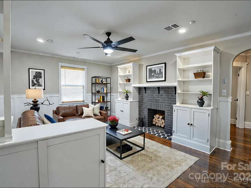 4429 Major Street, Charlotte, NC 28208.  MLS# CAR4243090, YatesRealty ID 18897. AI-generated virtually staged living room