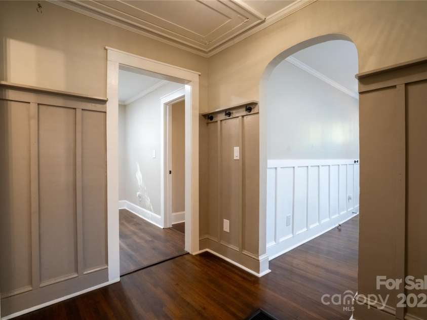 4429 Major Street, Charlotte, NC 28208.  MLS# CAR4243090, YatesRealty ID 18897. The main hallway features beautiful judge paneling