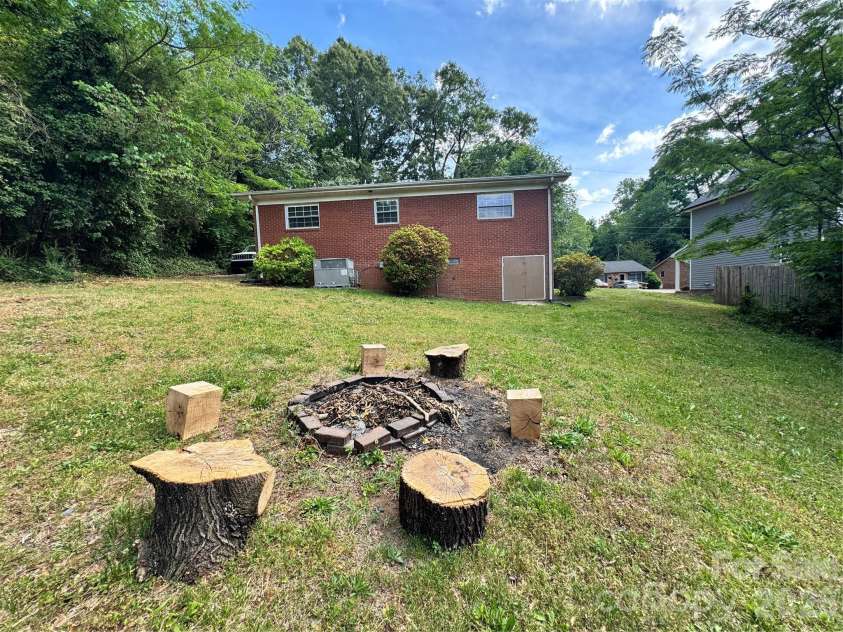 153 American Avenue, Concord, NC 28025.  MLS# CAR4373583, YatesRealty ID 18898. Backyard / Firepit
