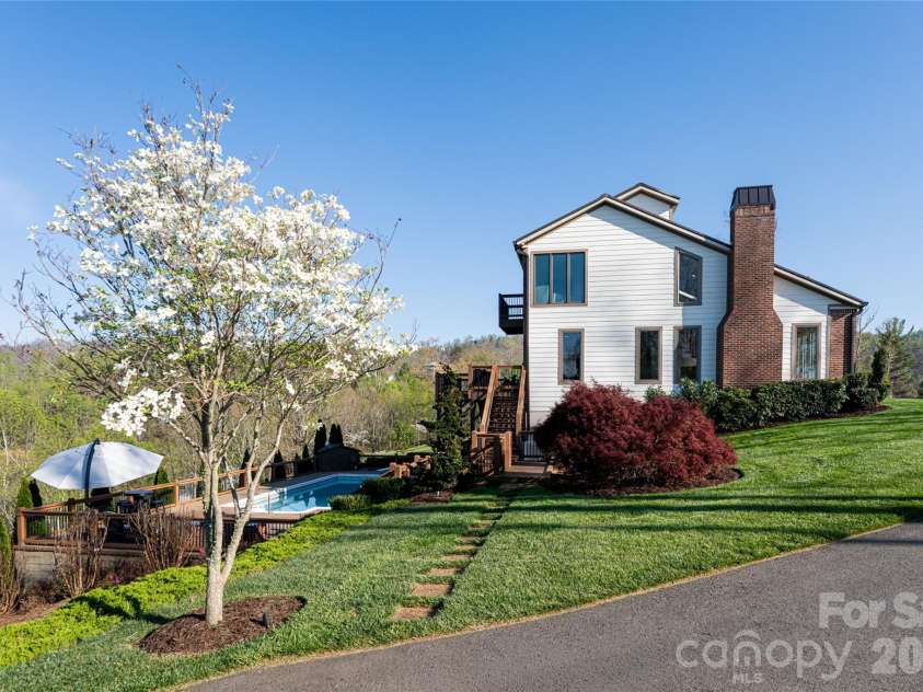 83 Cozy Mountain Lane, Weaverville, NC 28787.  MLS# CAR4368940, YatesRealty ID 18921. Side view
