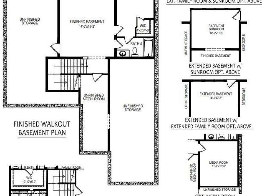 104 Inneswood Lane, Mooresville, NC 28115.  MLS# CAR4243543, YatesRealty ID 18935. Walkout basement floorplan image