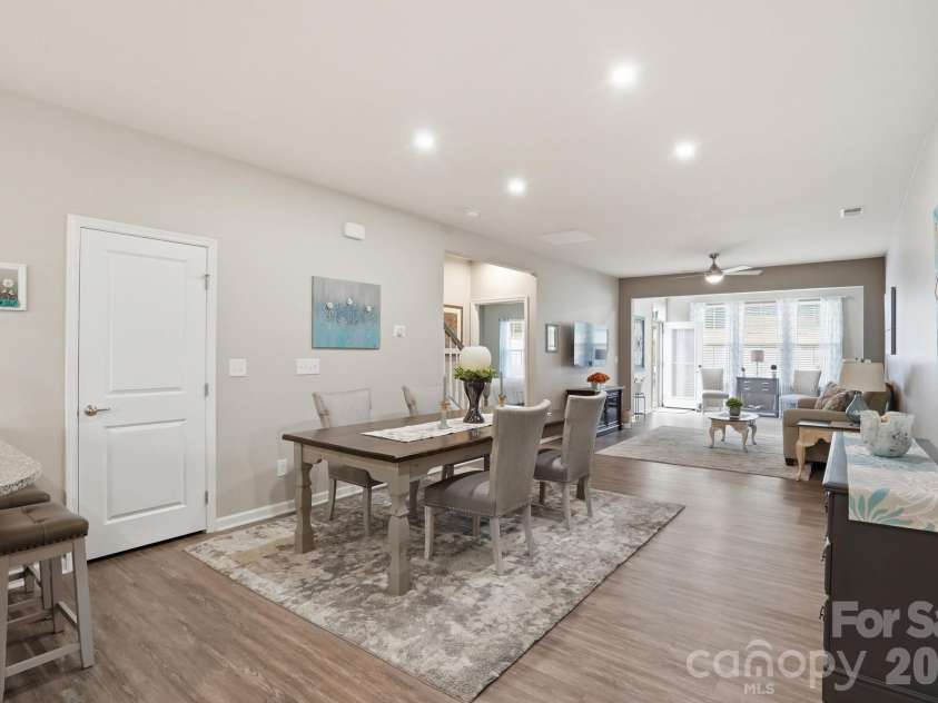 1152 Harkey Creek Drive, Monroe, NC 28110.  MLS# CAR4374028, YatesRealty ID 18939. Dining area. Open floor plan