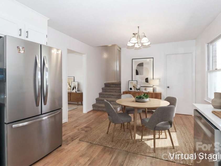 753 Stoney Lane, Statesville, NC 28625.  MLS# CAR4358635, YatesRealty ID 18956. Virtually staged dining area in Kitchen