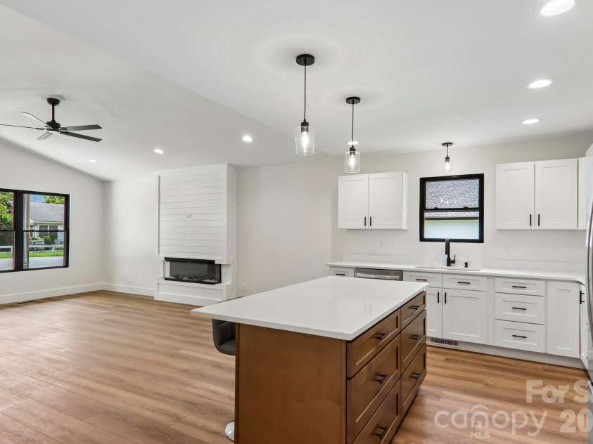124 Main Street, Mars Hill, NC 28754.  MLS# CAR4375726, YatesRealty ID 18973. Kitchen Island with drawer base cabinets.