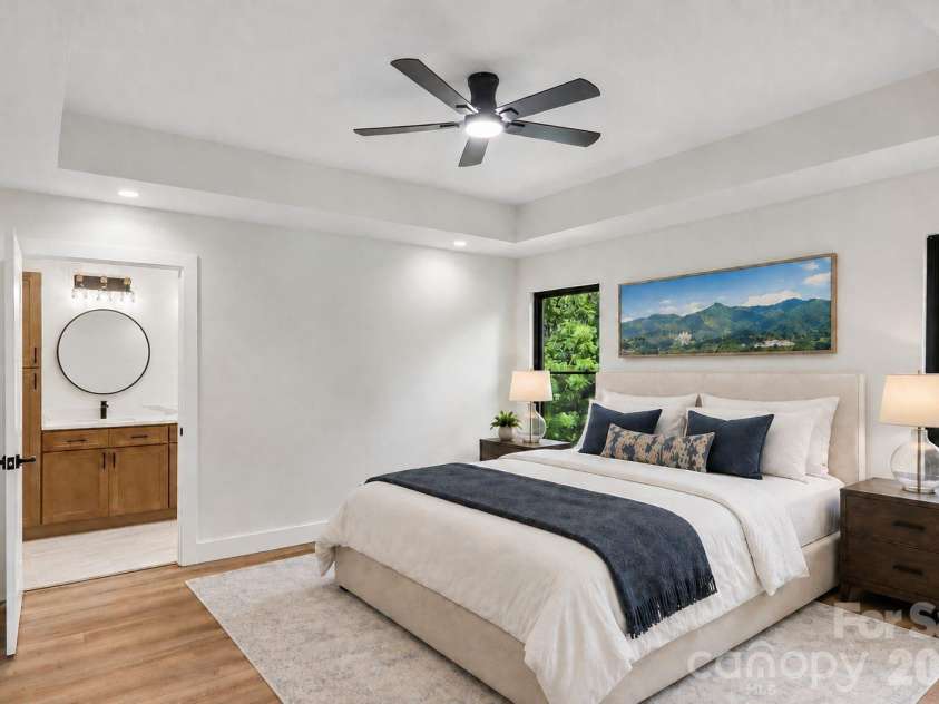 124 Main Street, Mars Hill, NC 28754.  MLS# CAR4375726, YatesRealty ID 18973. Virtually Staged Primary Bedroom