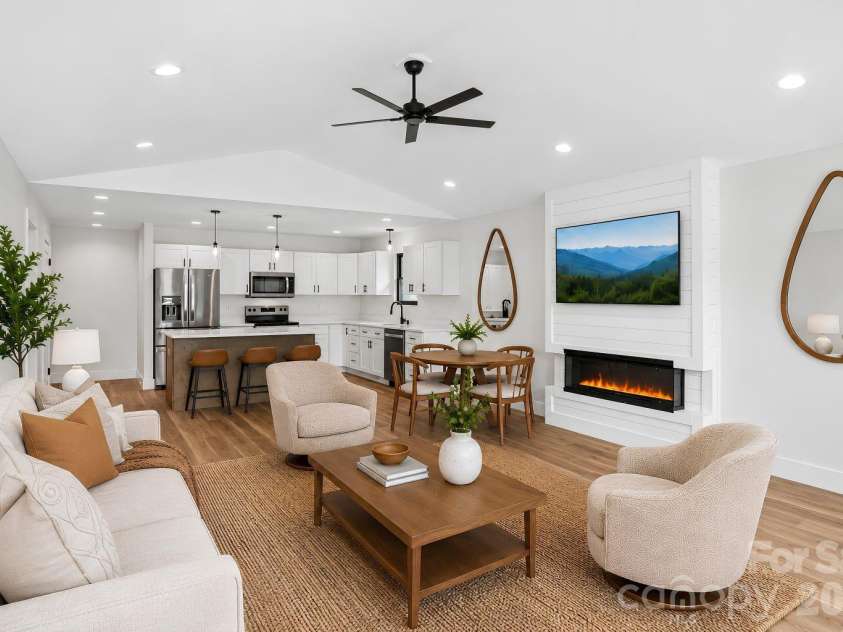 140 Main Street, Mars Hill, NC 28754.  MLS# CAR4375742, YatesRealty ID 18974. Virtually staged living room.