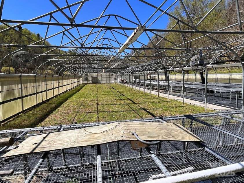 8020 Meadow Fork Road, Hot Springs, NC 28743.  MLS# CAR4306581, YatesRealty ID 1898. 60'x120' Greenhouse frame