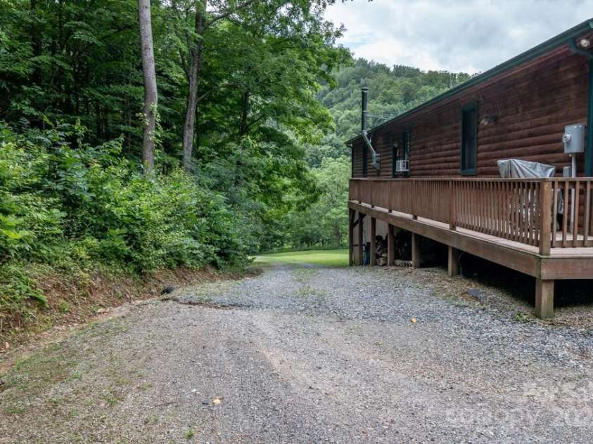 8020 Meadow Fork Road, Hot Springs, NC 28743.  MLS# CAR4306581, YatesRealty ID 1898. Driveway to the Multipurpose building