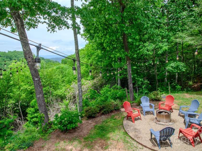 187 Gardeners Cove Road, Whittier, NC 28789.  MLS# CAR4231313, YatesRealty ID 18982. Fire pit area