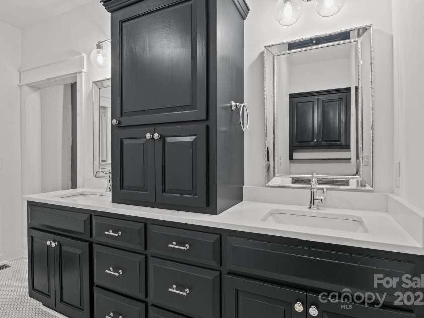 213 Genesis Place, Cleveland, NC 27013.  MLS# CAR4262619, YatesRealty ID 18984. Double vanity in primary bathroom