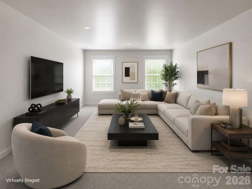 1303 Farm Branch Drive, Concord, NC 28027.  MLS# CAR4402107, YatesRealty ID 18987. Bonus room virtually staged with window view