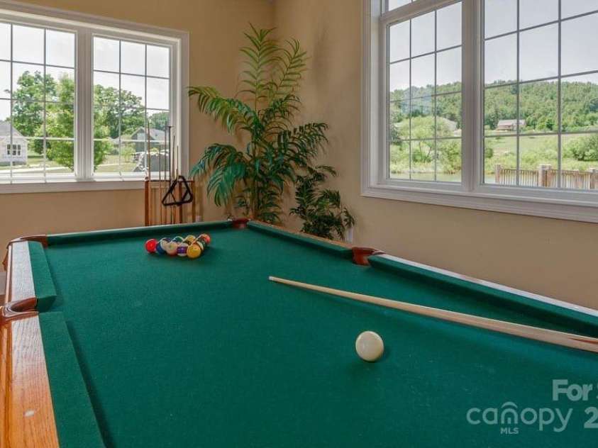 423 Blacksmith Run Drive, Hendersonville, NC 28792.  MLS# CAR4245571, YatesRealty ID 18989. Clubhouse pool table.