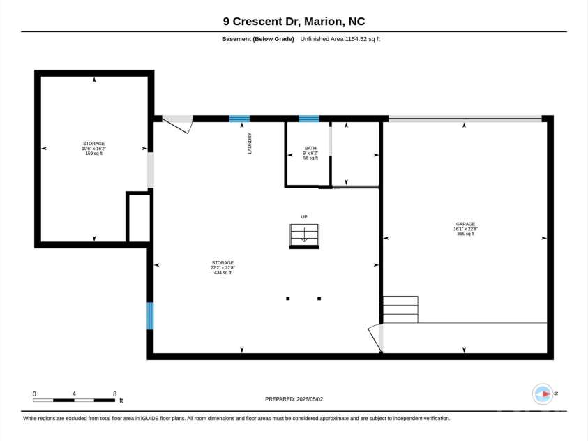9 Crescent Drive, Marion, NC 28752.  MLS# CAR4370205, YatesRealty ID 19010. Basement