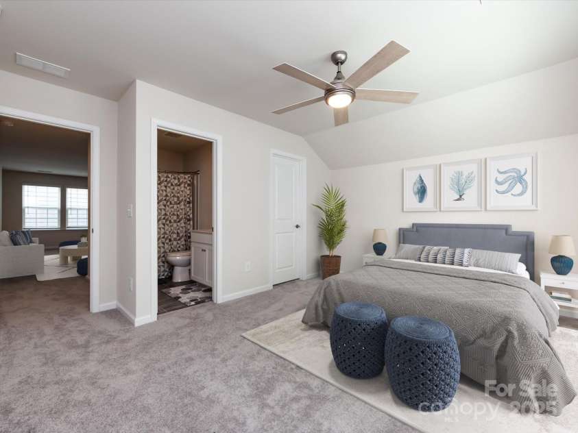 3199 Windhaven Lane, Tega Cay, SC 29708.  MLS# CAR4250667, YatesRealty ID 19032. Virtually Staged Upstairs Guest Bedroom