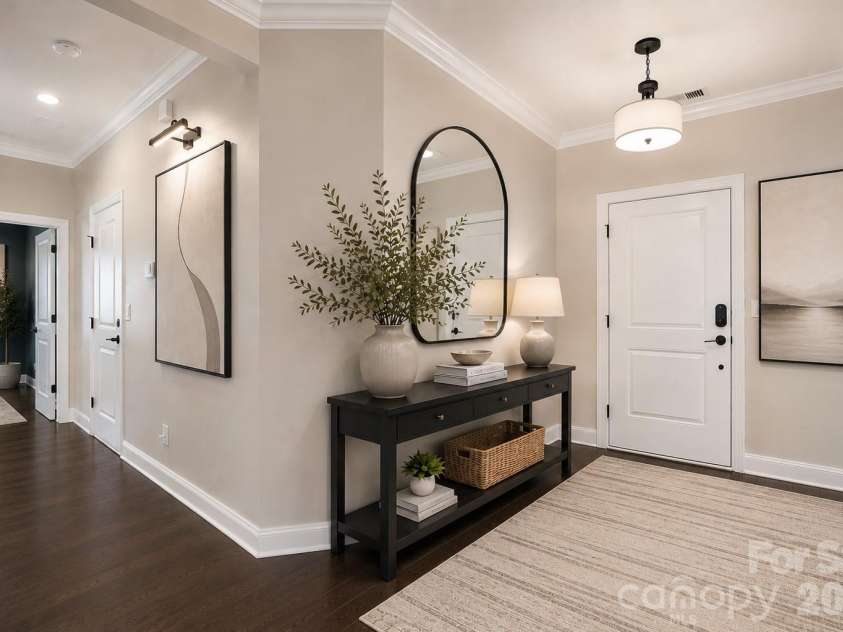 6196 Raven Rock Drive, Denver, NC 28037.  MLS# CAR4374503, YatesRealty ID 19046. Foyer Virtual Staged