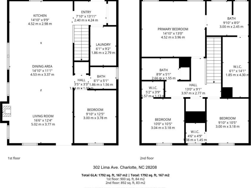 302 Lima Avenue, Charlotte, NC 28208.  MLS# CAR4363412, YatesRealty ID 19070. 