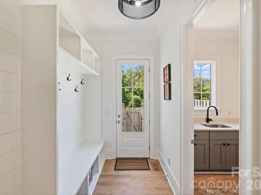 3119 Knowlton Lane, Charlotte, NC 28205.  MLS# CAR4374422, YatesRealty ID 19073. Back entry with drop zone