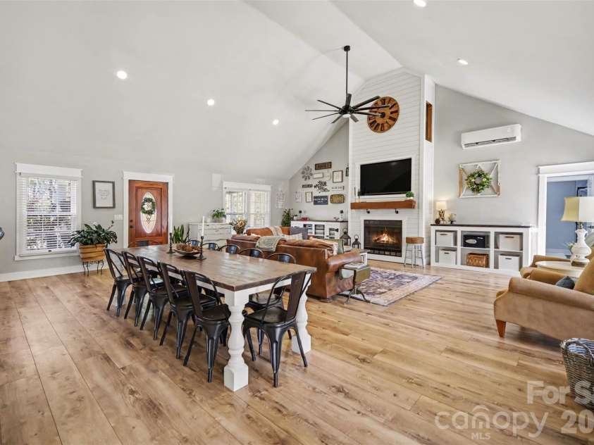 5226 Old Plank Road, Iron Station, NC 28080.  MLS# CAR4365700, YatesRealty ID 19087. Great room and dining room