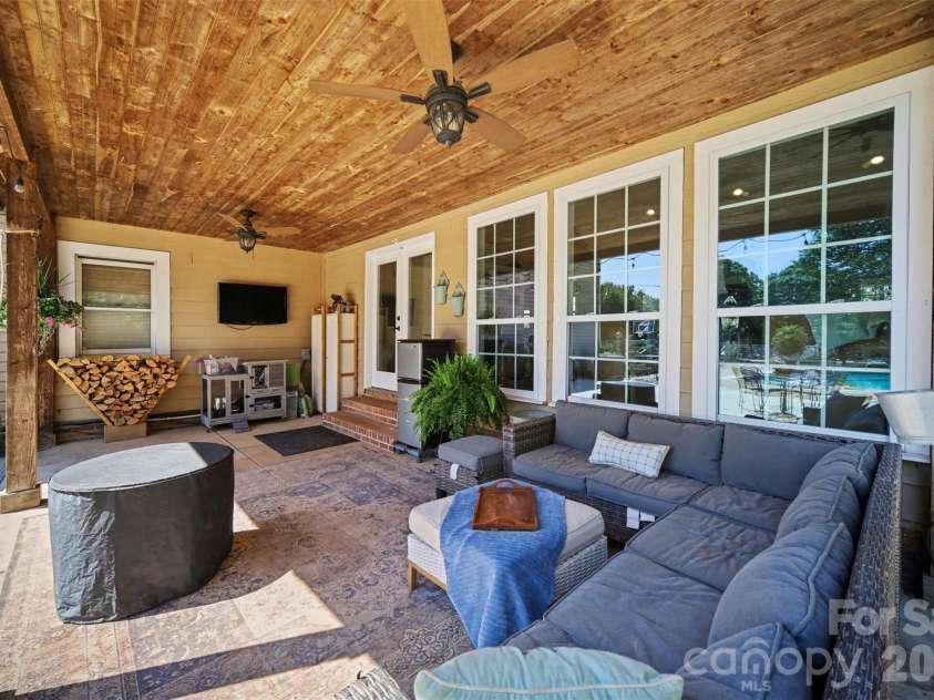 5226 Old Plank Road, Iron Station, NC 28080.  MLS# CAR4365700, YatesRealty ID 19087. Large covered porch