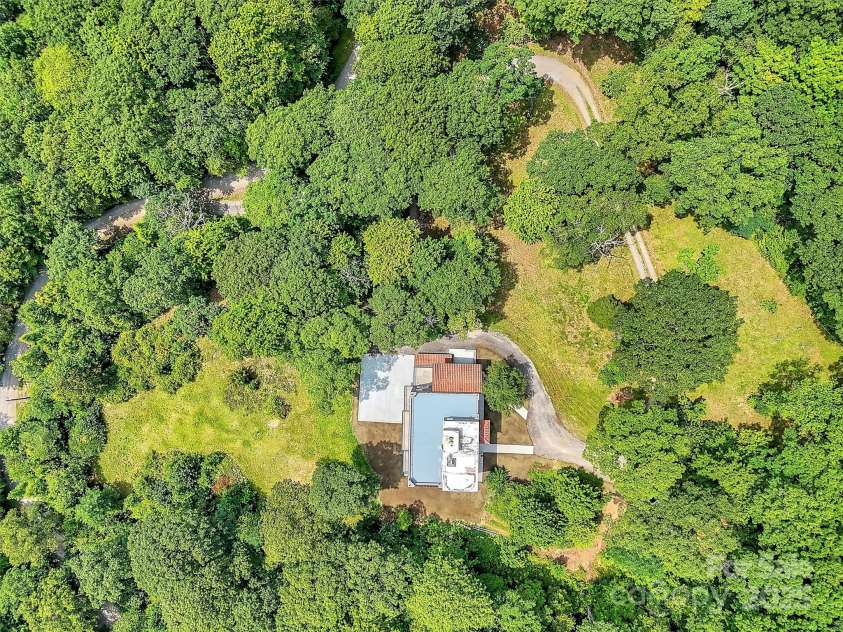 2222 Greenspire Drive, Sylva, NC 28779.  MLS# CAR4159278, YatesRealty ID 1909. Drone view.