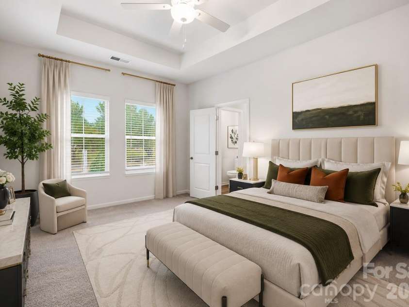 5853 Tuckaseegee Road, Charlotte, NC 28208.  MLS# CAR4401593, YatesRealty ID 1909. Primary bedroom virtually staged