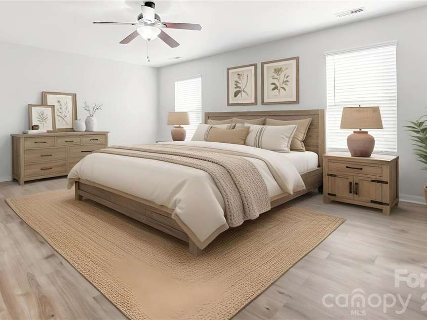 1016 Garden Web Road, Indian Trail, NC 28079.  MLS# CAR4369459, YatesRealty ID 19094. Large Primary Bedroom - Virtually Staged