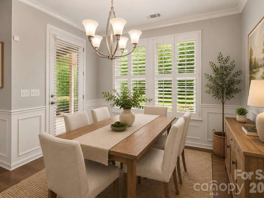 8911 Bur Lane, Huntersville, NC 28078.  MLS# CAR4396787, YatesRealty ID 19095. Staged Dining Area