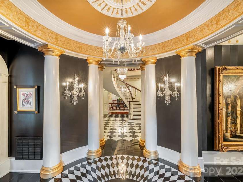 2665 Rolling Hills Drive, Monroe, NC 28110.  MLS# CAR4296531, YatesRealty ID 191. Dramatic foyer entrance.