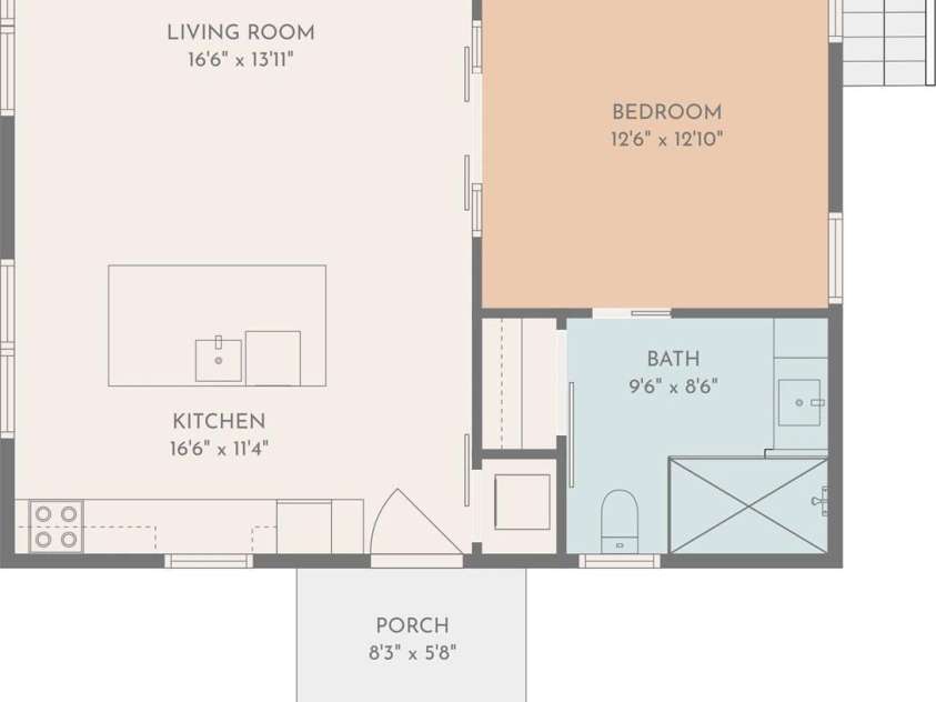 891 Crescent Trail, Highlands, NC 28741.  MLS# CAR4270133, YatesRealty ID 19103. Guest House Floor Plan