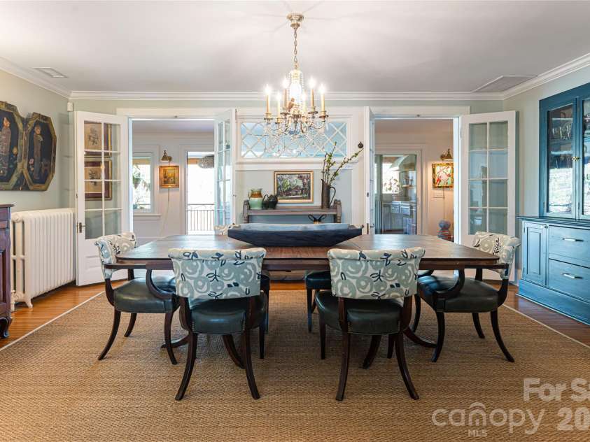 81 Edgemont Road, Asheville, NC 28801.  MLS# CAR4365917, YatesRealty ID 19107. Dining Room facing Sun Room