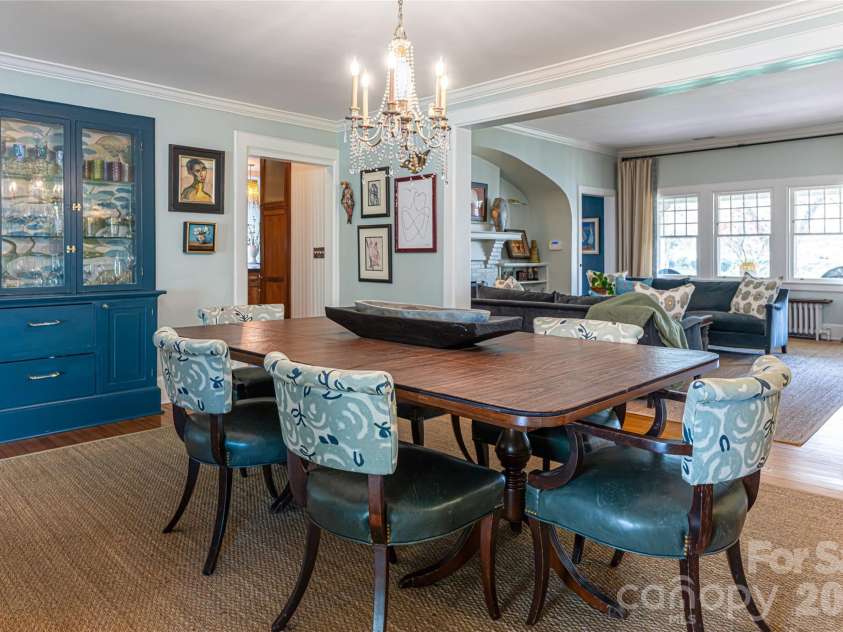 81 Edgemont Road, Asheville, NC 28801.  MLS# CAR4365917, YatesRealty ID 19107. Dining Room with Built-ins