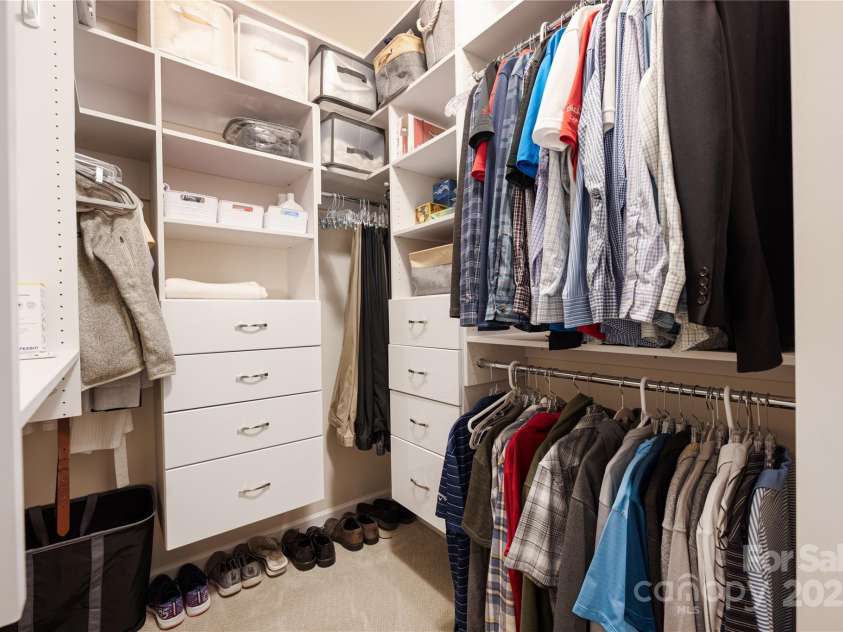 13107 Heath Grove Drive, Huntersville, NC 28078.  MLS# CAR4259470, YatesRealty ID 19108. Another primary closet custom upgrade!