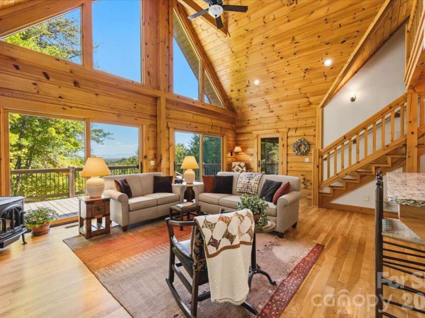 1016 Horizon Trail, Nebo, NC 28761.  MLS# CAR4435934, YatesRealty ID 1911. Great Room Main Level