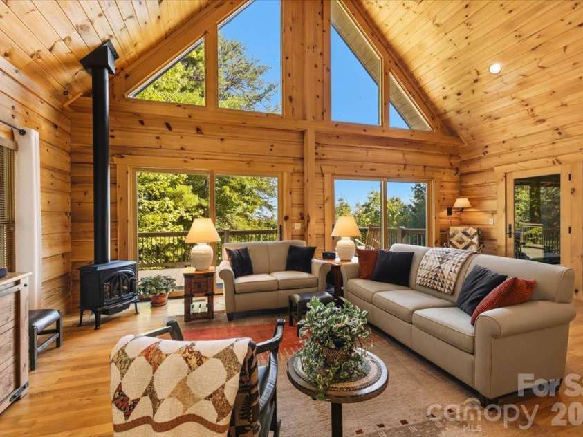 1016 Horizon Trail, Nebo, NC 28761.  MLS# CAR4435934, YatesRealty ID 1911. Great Room Main Level