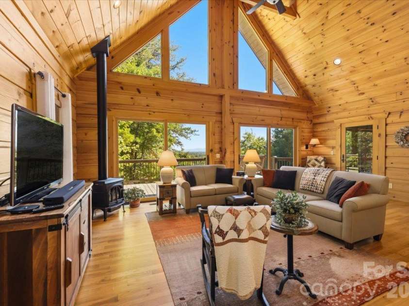 1016 Horizon Trail, Nebo, NC 28761.  MLS# CAR4435934, YatesRealty ID 1911. Great Room Main Level