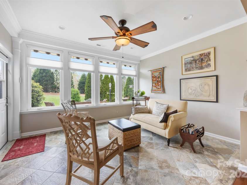 5981 Bison Court, Fort Mill, SC 29707.  MLS# CAR4209412, YatesRealty ID 19113. Sun room