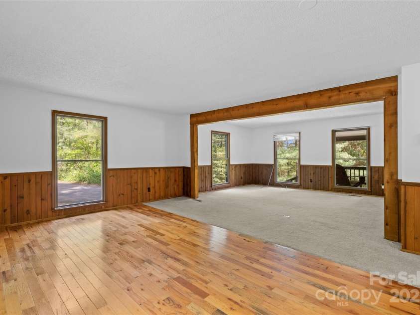 315 Morgan Branch Road, Leicester, NC 28748.  MLS# CAR4252510, YatesRealty ID 19145. Dining/Living