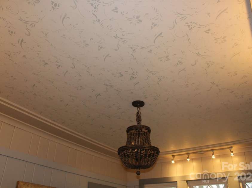 242 Birch Lane, Arden, NC 28704.  MLS# CAR4249293, YatesRealty ID 19164. Custom stencil pattern on 9ft tray ceiling