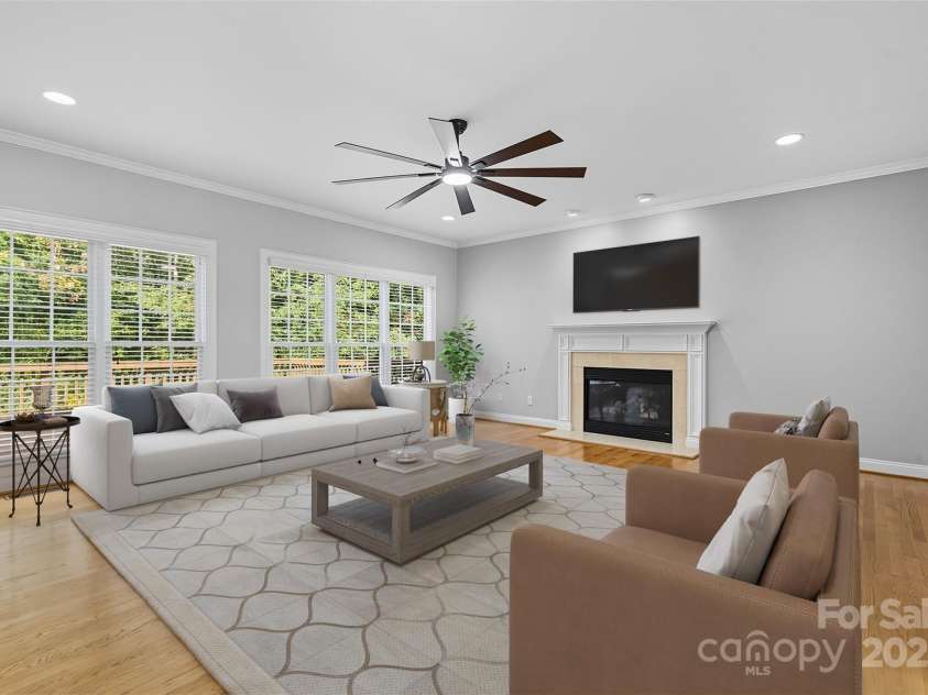 11139 Tradition View Drive, Charlotte, NC 28269.  MLS# CAR4306153, YatesRealty ID 19175. Virtually Staged Living room