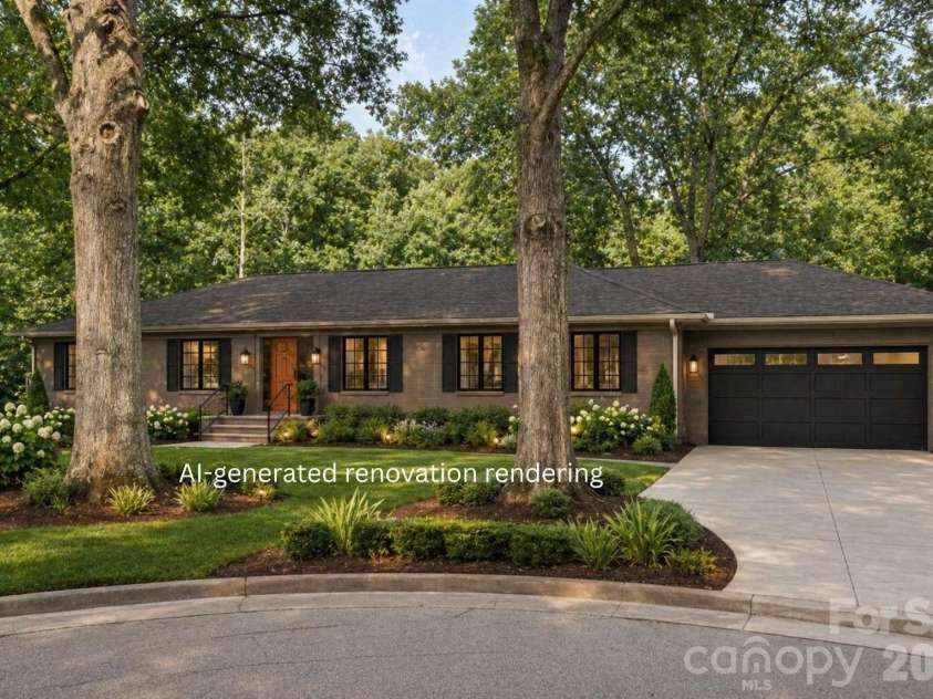121 Edgerly Court, Charlotte, NC 28214.  MLS# CAR4377351, YatesRealty ID 19176. AI generated front