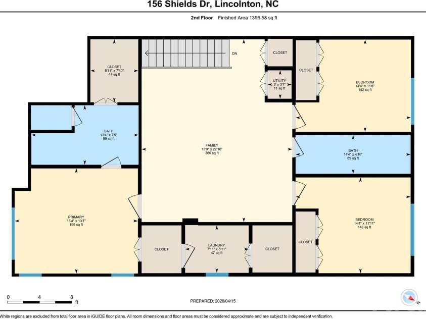 156 Shields Drive, Lincolnton, NC 28092.  MLS# CAR4369252, YatesRealty ID 19181. Floor Plan Upper