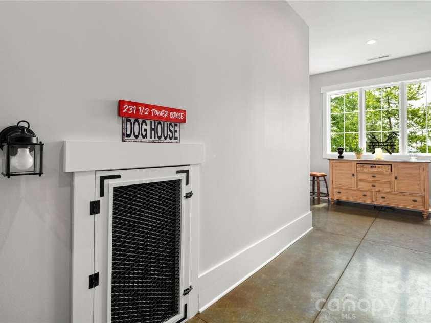 231 Tower Circle, Hendersonville, NC 28739.  MLS# CAR4372970, YatesRealty ID 19183. Built in dog room!